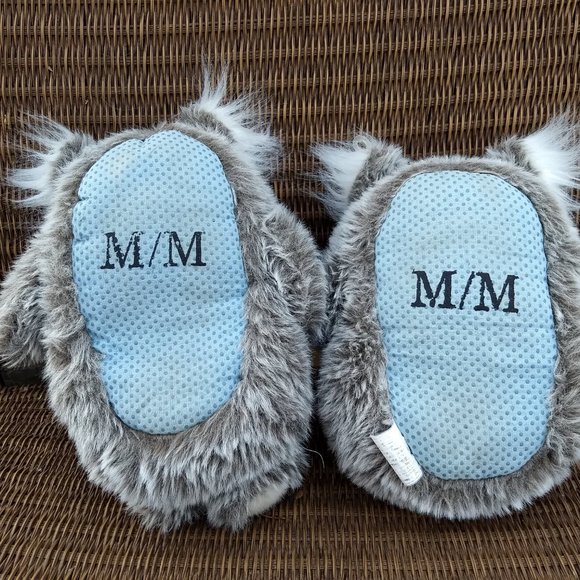 3/$25 vintage 90s plush indoor slippers koala EUC unisex - Picture 3 of 14